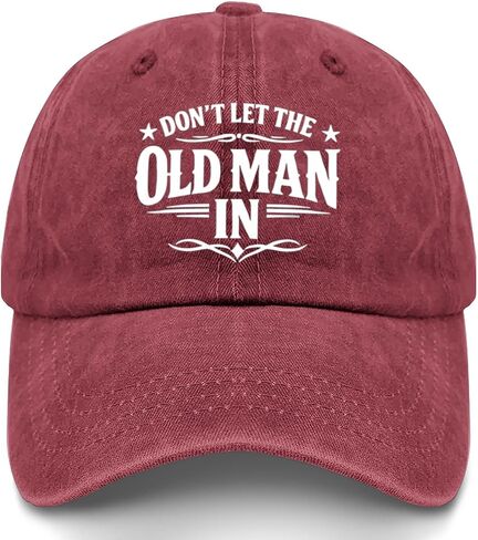 Don't LET THE Old MAN in Hats for Grandpa Trendy Washed Distressed Baseball in Kuwait