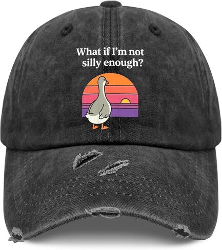 What if I'm not Silly Enough? Hat for Dad Cool Washed Distressed Baseball Caps in Kuwait