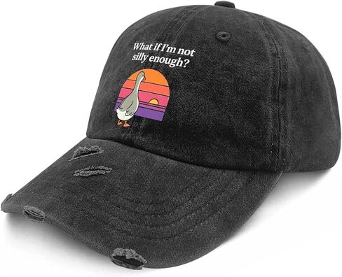 What if I'm not Silly Enough? Hat for Dad Cool Washed Distressed Baseball Caps in Kuwait