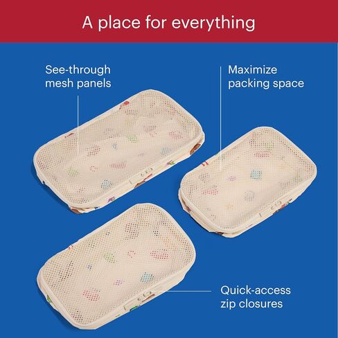 Away Toy Story 5 Kids Packing Cubes Set of 3 - Lightweight Space-Saving Packing Cubes for Carry-On Luggage - Medium and Wide Sizes - Toy Story 5 in Saudi Arabia