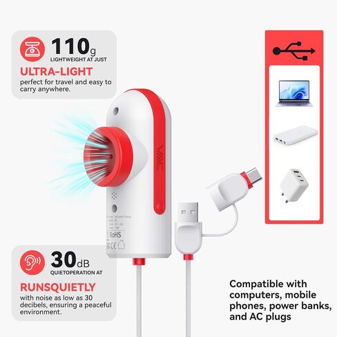 Travel Vacuum Bags with USB & TYPE C Pump,9 Pack Carry-On Size Vacuum Storage Bags for Luggage and Suitcase,Vacuum Luggage Bags,Space Saver for Clothes and Clothing Travel(Red) in Kuwait