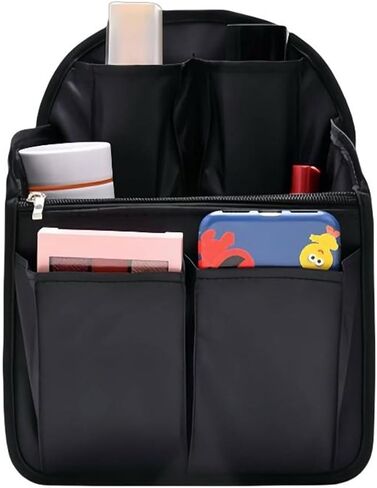 Backpack Organizer - Waterproof Oxford Bag, Multi-Pocket, Travel Organizer Liner for Backpacks, Black (10.6" x 7.7") in Saudi Arabia