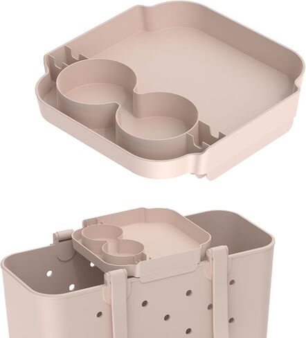 Topper Tray for Bogg Bag X Large & Simple Modern Large XL Getaway Bag, Dual Cup Holder Beach Tote Organizer, Waterproof Table Top Accessory for Drinks, Snacks & Essentials in Saudi Arabia