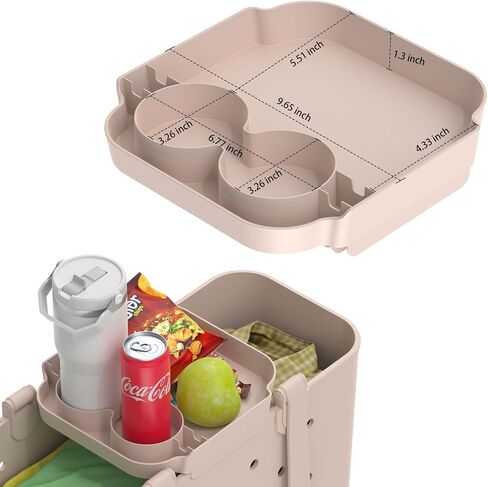 Topper Tray for Bogg Bag X Large & Simple Modern Large XL Getaway Bag, Dual Cup Holder Beach Tote Organizer, Waterproof Table Top Accessory for Drinks, Snacks & Essentials in Saudi Arabia
