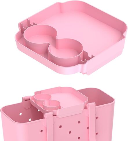 Topper Tray for Bogg Bag X Large & Simple Modern Large XL Getaway Bag, Dual Cup Holder Beach Tote Organizer, Waterproof Table Top Accessory for Drinks, Snacks & Essentials in Saudi Arabia
