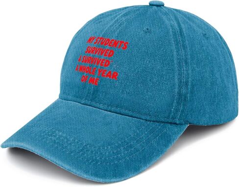 My Students Survived A Whole Year of Me of School Hat for Mens Aesthetic Washed in Kuwait