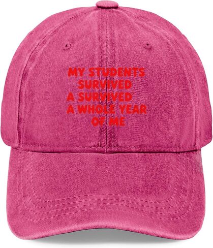 My Students Survived A Whole Year of Me of School Hat for Mens Aesthetic Washed in Kuwait