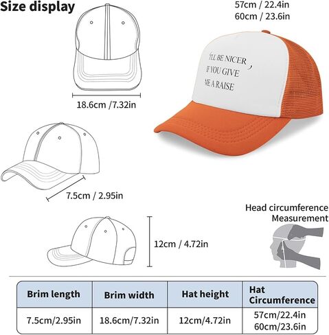 I'll Be Nicer If You Give Me A Raise Hats for Womens Funny Washed Distressed in Kuwait