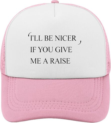 I'll Be Nicer If You Give Me A Raise Hats for Womens Funny Washed Distressed in Kuwait