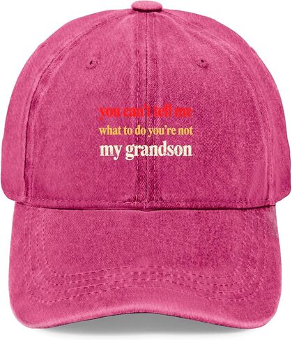 Yo Me You're Not My Grandson Quote Hat for Womens Funny Washed Distressed in Kuwait