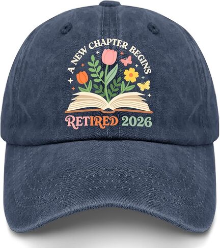 Retired 2026 A New Chapter Begins Hat for Women Low Profile Washed Distressed in Kuwait