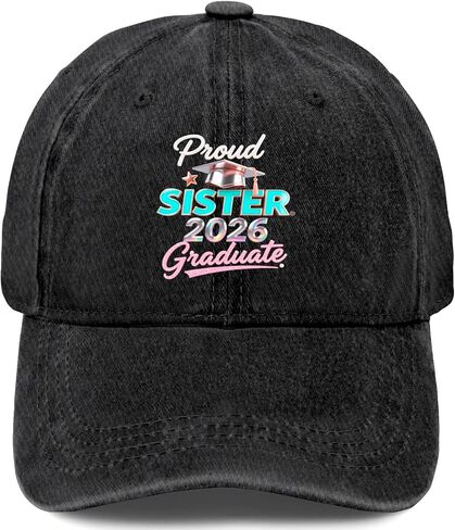Proud Sister of A 2026 Graduate Senior 2026 Family Hat for Men Soft Washed in Saudi Arabia