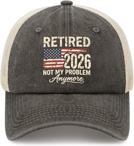 Retired 2026 Not My Problems Anymore Hats for Men Aesthetic Washed Distressed in Kuwait