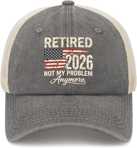 Retired 2026 Not My Problems Anymore Hats for Men Aesthetic Washed Distressed in Kuwait