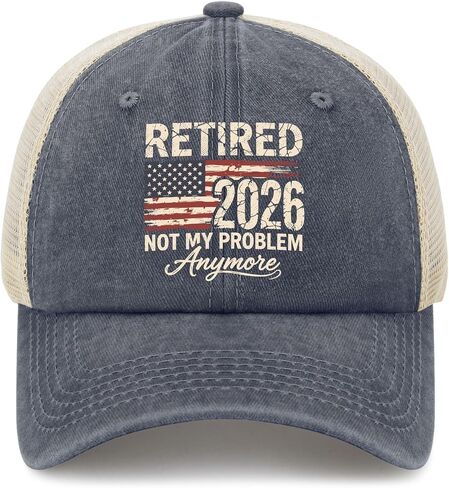 Retired 2026 Not My Problems Anymore Hats for Men Aesthetic Washed Distressed in Kuwait