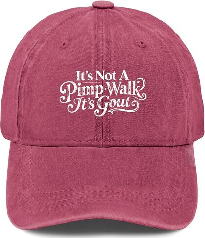 It's Not A Walk It's Gout Funny Old Man Medical Hat for Mens Soft Washed in Kuwait