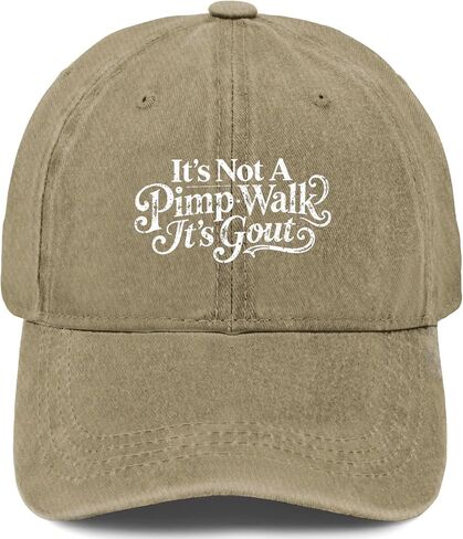 It's Not A Walk It's Gout Funny Old Man Medical Hat for Mens Soft Washed in Kuwait