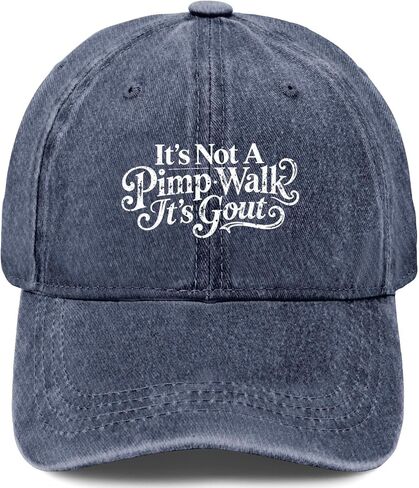 It's Not A Walk It's Gout Funny Old Man Medical Hat for Mens Soft Washed in Kuwait