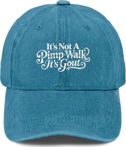 It's Not A Walk It's Gout Funny Old Man Medical Hat for Mens Soft Washed in Kuwait