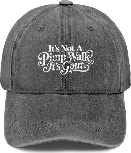 It's Not A Walk It's Gout Funny Old Man Medical Hat for Mens Soft Washed in Kuwait
