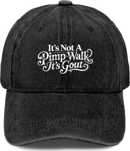 It's Not A Walk It's Gout Funny Old Man Medical Hat for Mens Soft Washed in Kuwait