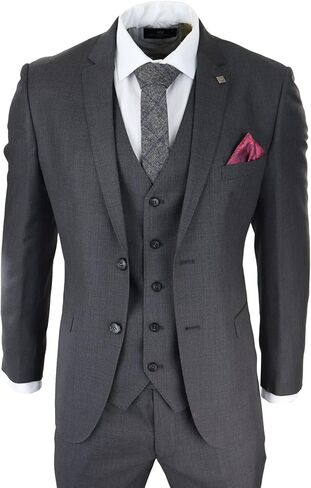 Dark Grey Charcoal 3-Piece Suit for Men by Paul Andrew in Saudi Arabia