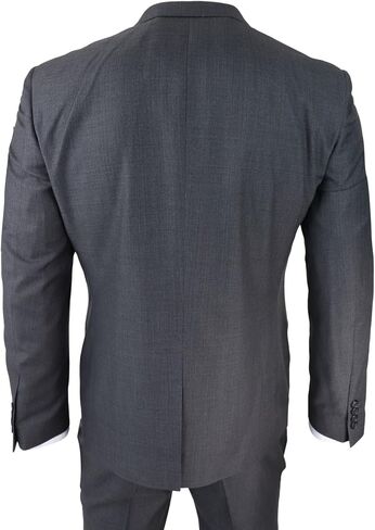 Dark Grey Charcoal 3-Piece Suit for Men by Paul Andrew in Saudi Arabia
