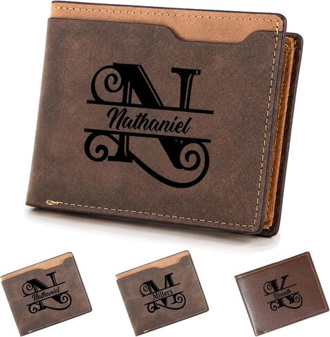 Personalized Photo Wallet for Dad, Custom Engraved Gift | Add 1–6 Names & Photo • Personalized Engraved Wallet • Father’s Day Gift from Wife, Kids, Son or Daughter in Kuwait