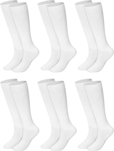 6 Pairs White Modal Walking Boot Liner Socks, Replacement Sock Liner, Ultra Thin Breathable Fracture Medical Orthopedics Socks for Men Women in Kuwait
