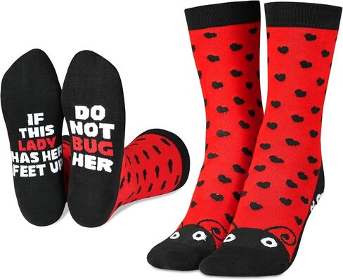 InnoBeta Ladybug Gifts Accessories Stuff for Women One Size Crew Sock for Ladybug Lovers Women on Birthday Christmas in Kuwait