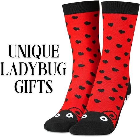 InnoBeta Ladybug Gifts Accessories Stuff for Women One Size Crew Sock for Ladybug Lovers Women on Birthday Christmas in Kuwait