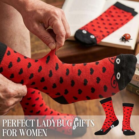 InnoBeta Ladybug Gifts Accessories Stuff for Women One Size Crew Sock for Ladybug Lovers Women on Birthday Christmas in Kuwait