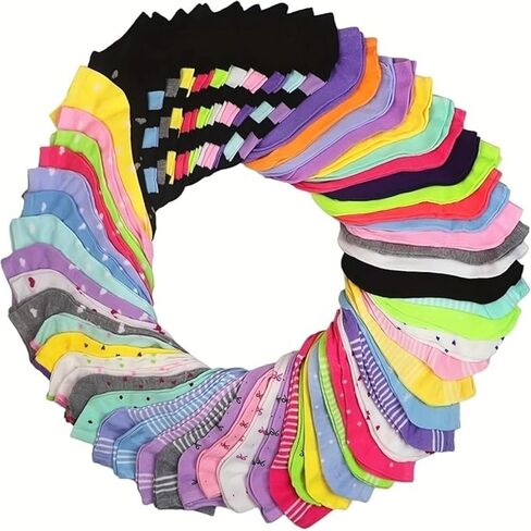 20 pairs of candy colored socks, casual breathable low-top socks, women's stockings and stockings in Kuwait