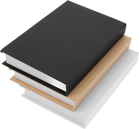 SUPVOX ديكور محاكاة كتاب نموذج مجموعة 3 قطع 24x16.5x3 سم زخرفة كتاب صناعي للمنزل والمكتب عرض طاولة القهوة باللون الأبيض والأسود كرافت in Kuwait