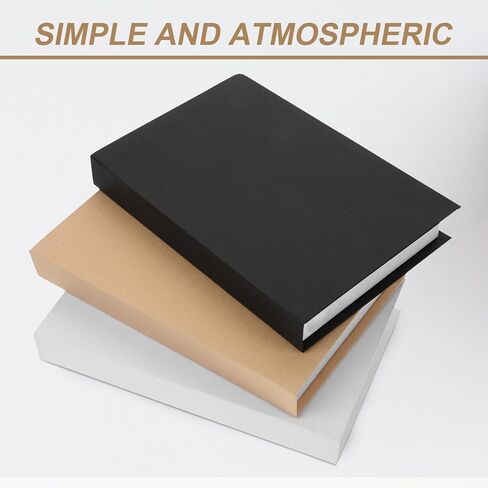 SUPVOX ديكور محاكاة كتاب نموذج مجموعة 3 قطع 24x16.5x3 سم زخرفة كتاب صناعي للمنزل والمكتب عرض طاولة القهوة باللون الأبيض والأسود كرافت in Kuwait