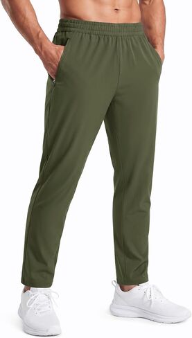 MAGCOMSEN Men's Joggers with Zipper Pockets Workout Sweatpants Running Jogger Pants Athletic Track Gym Hiking in Kuwait
