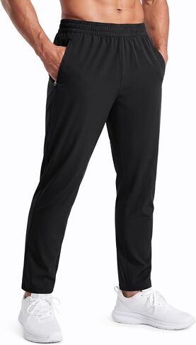 MAGCOMSEN Men's Joggers with Zipper Pockets Workout Sweatpants Running Jogger Pants Athletic Track Gym Hiking in Kuwait