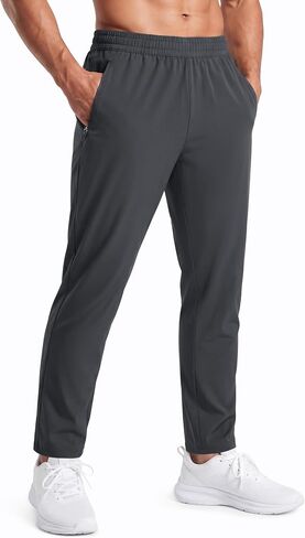 MAGCOMSEN Men's Joggers with Zipper Pockets Workout Sweatpants Running Jogger Pants Athletic Track Gym Hiking in Kuwait