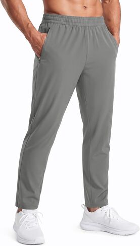 MAGCOMSEN Men's Joggers with Zipper Pockets Workout Sweatpants Running Jogger Pants Athletic Track Gym Hiking in Kuwait