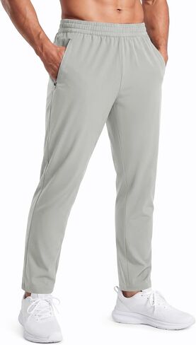 MAGCOMSEN Men's Joggers with Zipper Pockets Workout Sweatpants Running Jogger Pants Athletic Track Gym Hiking in Kuwait