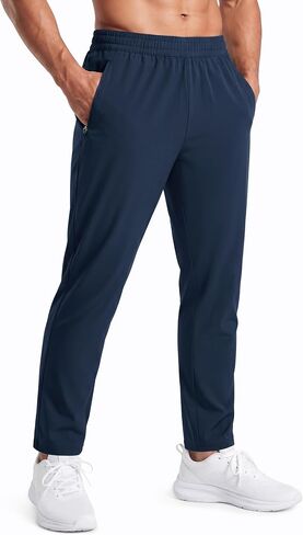 MAGCOMSEN Men's Joggers with Zipper Pockets Workout Sweatpants Running Jogger Pants Athletic Track Gym Hiking in Kuwait