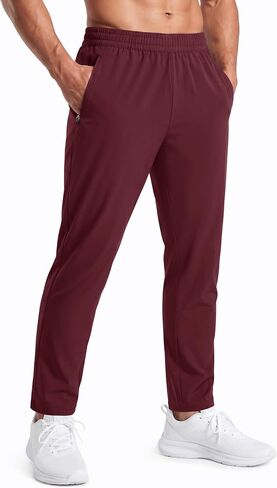 MAGCOMSEN Men's Joggers with Zipper Pockets Workout Sweatpants Running Jogger Pants Athletic Track Gym Hiking in Kuwait