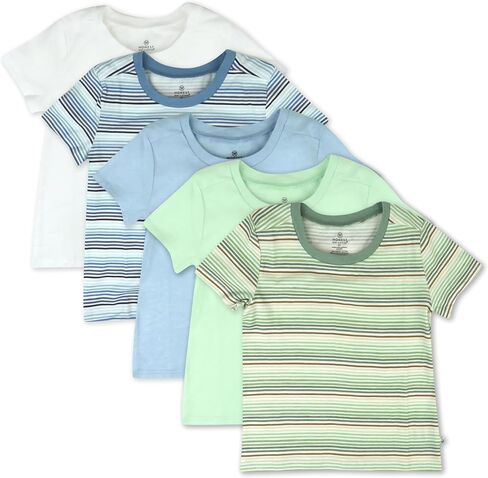 HonestBaby Baby Toddler & Kids' 100% Organic Cotton Short Sleeve T-Shirts (10-Pack) in Kuwait