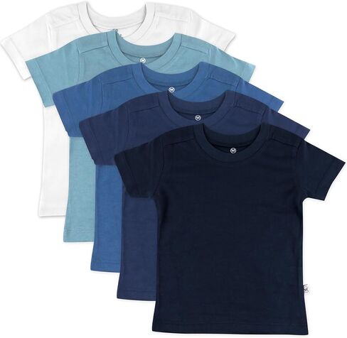 HonestBaby Baby Toddler & Kids' 100% Organic Cotton Short Sleeve T-Shirts (10-Pack) in Kuwait