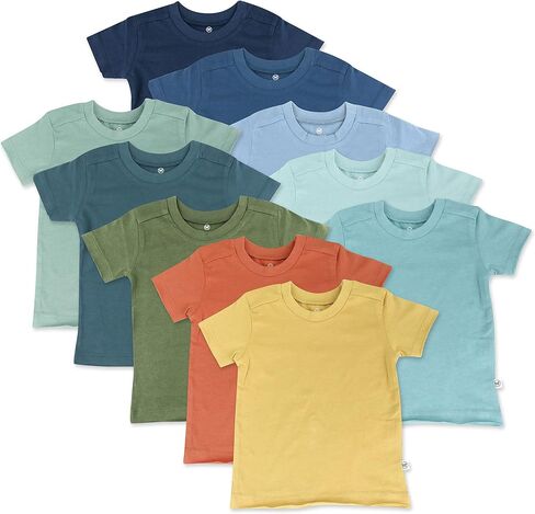 HonestBaby Baby Toddler & Kids' 100% Organic Cotton Short Sleeve T-Shirts (10-Pack) in Kuwait