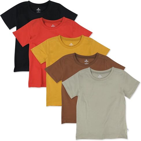 HonestBaby Baby Toddler & Kids' 100% Organic Cotton Short Sleeve T-Shirts (10-Pack) in Kuwait