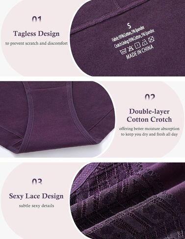 Womens High Waisted Tummy Control Underwear Full Coverage Cotton Briefs Ladies Postpartum Boyshorts Panties 4 Pack in Saudi Arabia