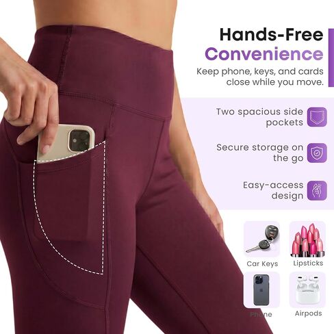 Leggings with Pockets for Women, High Waisted Tummy Control Yoga Pants, Buttery Soft Squat Proof Workout Leggings in Saudi Arabia