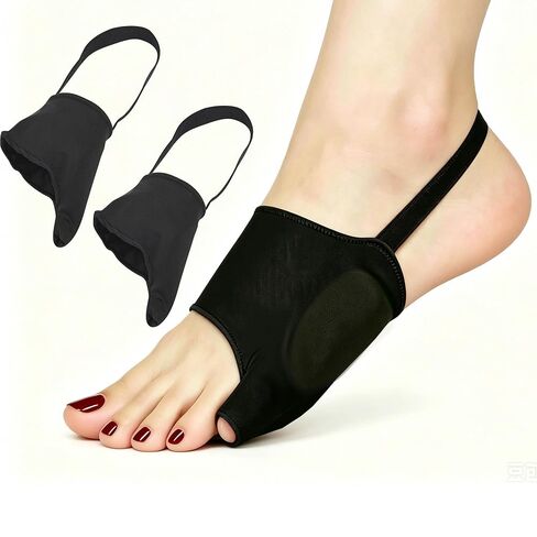 Tailors Bunion Sock 1Pair (Black-XL) Bunionette Sleeves Built-in Gel Pads Silicone Cover Guard With Non-slip Strap to Prevented Bunion Pinky Toe Pain, Treatment Bunionette,Overlapping toe in Saudi Arabia