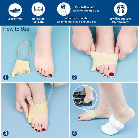 Tailors Bunion Sock 1Pair (Beige-M/L) Bunionette Sleeves Built-in Gel Pads Silicone Cover Guard With Non-slip Strap to Prevented Bunion Pinky Toe Pain, Treatment Bunionette,Overlapping toe in Saudi Arabia